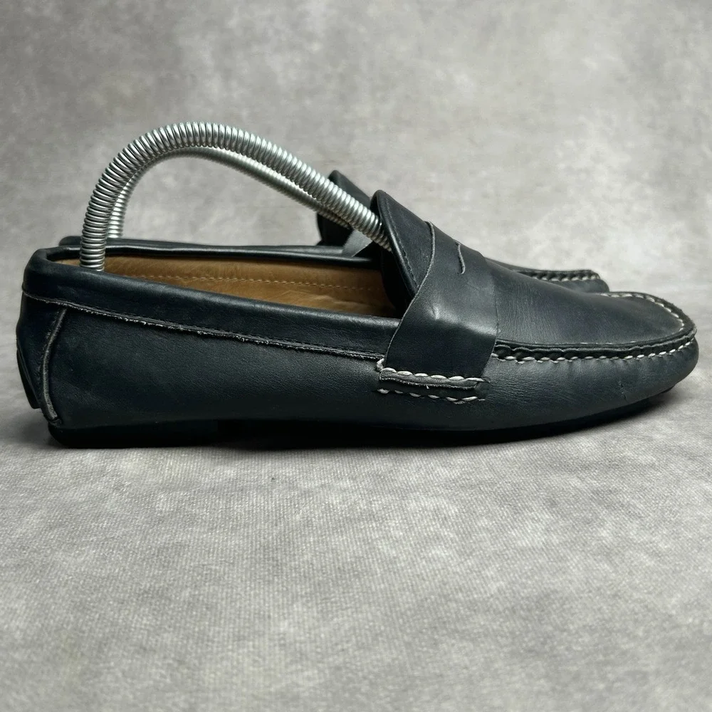 Allen Edmonds Revere Black Leather Slip On Penny Loafer Shoes Men's US 7.5 D